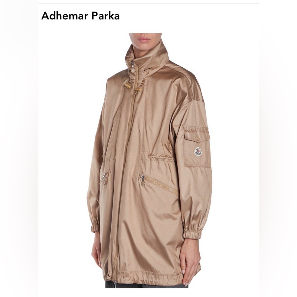 NWT authentic Moncler Adhemar Parka in beige/tan size 0/XS